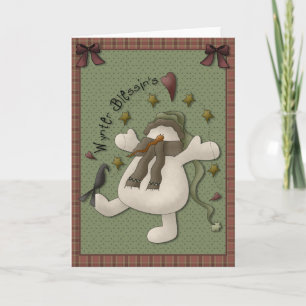 Wynter Blessin's Snowman Greeting Card