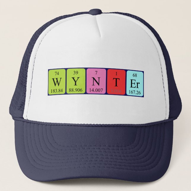 Wynter periodic table name hat (Front)