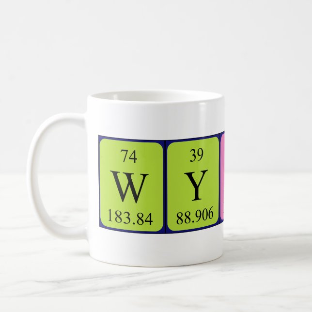 Wynter periodic table name mug (Left)