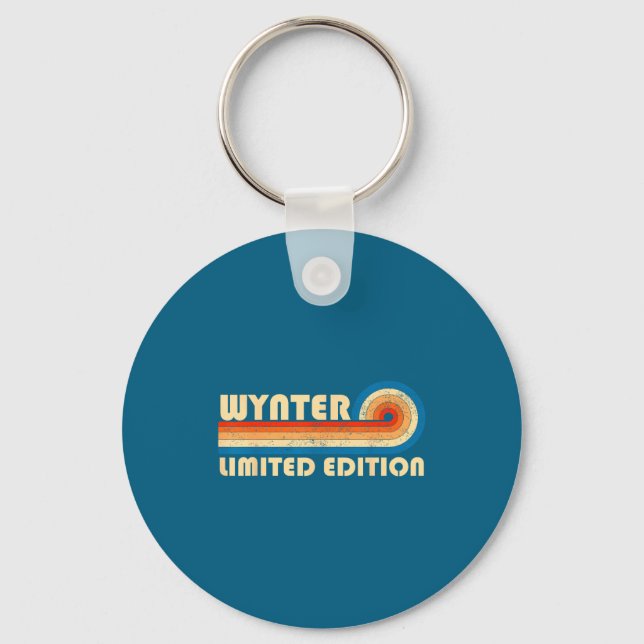 Wynter Surname Retro Vintage 80s 90s Birthday Reun Key Ring (Front)