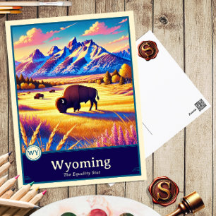 Wyoming Anime Style Cel Shaded Postcard