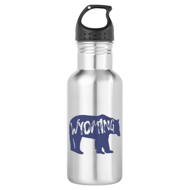 Wyoming Bear 532 Ml Water Bottle (Front)