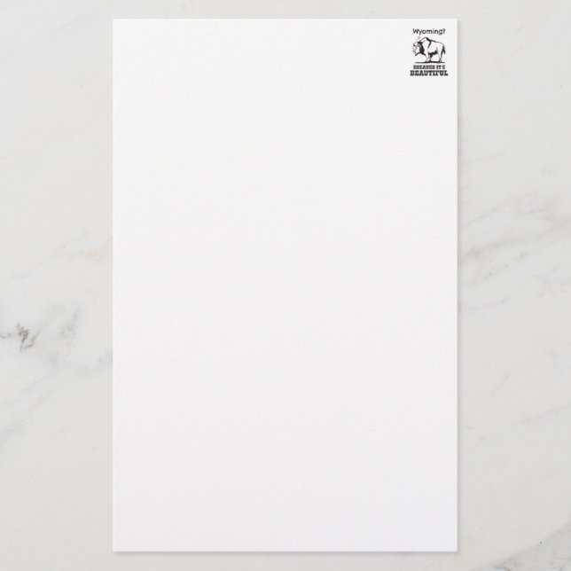 Wyoming? Because It's Beautiful (Front)