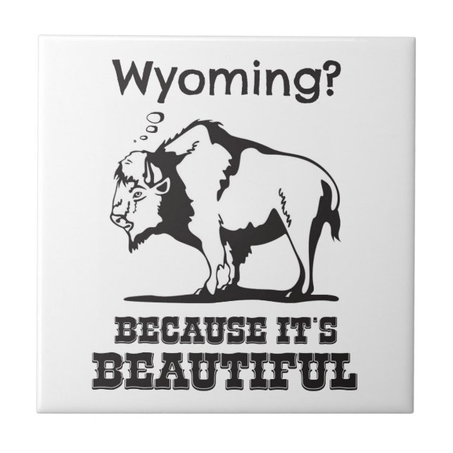 Wyoming? Because It's Beautiful Tile (Front)