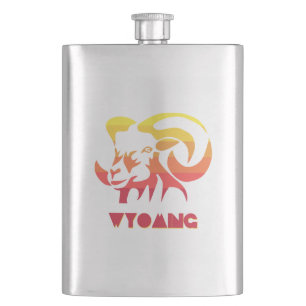 Wyoming Bighorn Sheep Hip Flask