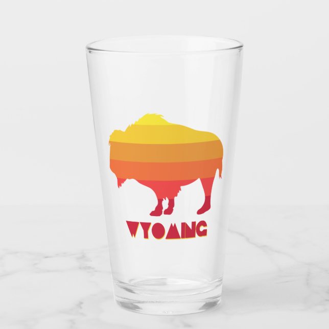 Wyoming Bison Glass (Front)