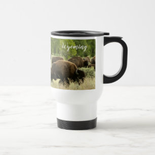 Wyoming Bison Nature Animal Photography Travel Mug