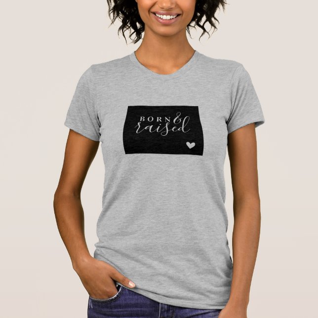 Wyoming Born and Raised State Tee (Front)