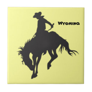 Wyoming Bucking Horse Tile
