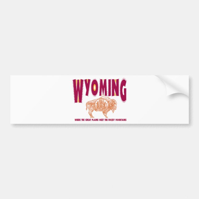 Wyoming Bumper Sticker (Front)
