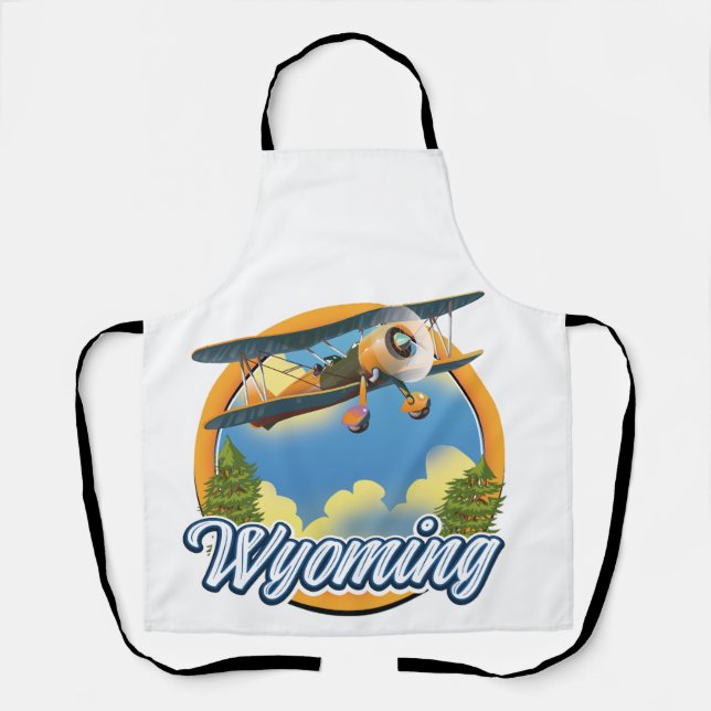 Wyoming Cartoon logo Apron (Front)