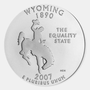 Wyoming Classic Round Sticker
