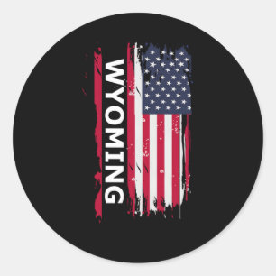 Wyoming Classic Round Sticker