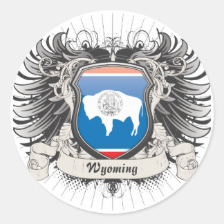 Wyoming Crest Classic Round Sticker