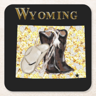 WYOMING DREAM SQUARE PAPER COASTER