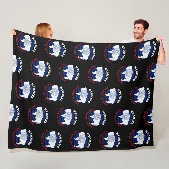 WYOMING EQUALITY STATE FLAG FLEECE BLANKET (In Situ)