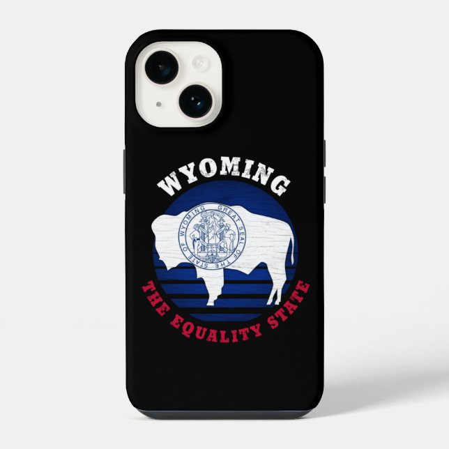 WYOMING EQUALITY STATE FLAG iPhone CASE (Back)