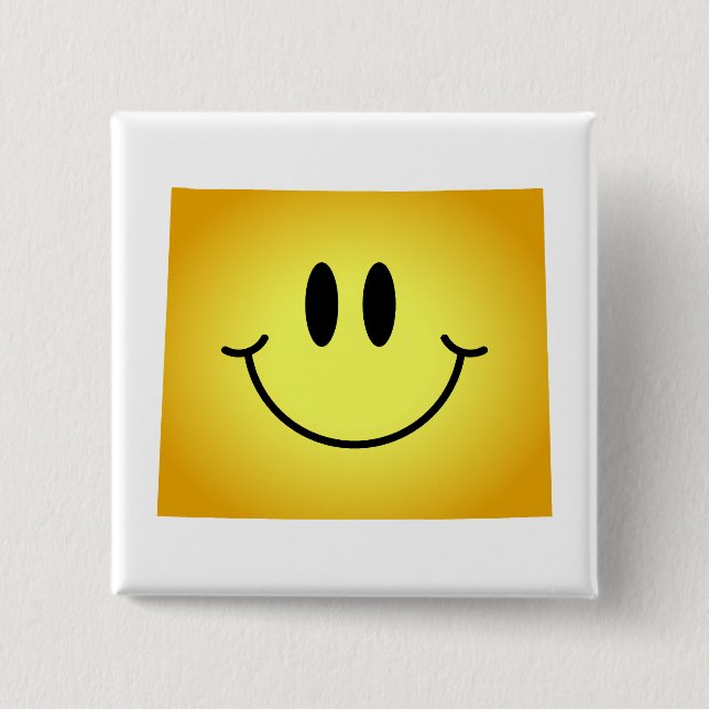 Wyoming Face 15 Cm Square Badge (Front)