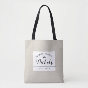 Wyoming Family Monogram State Tote Bag