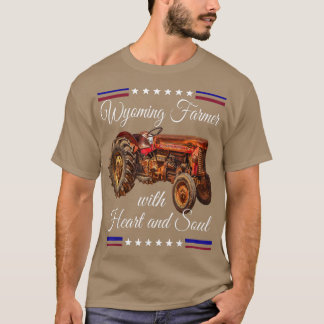 Wyoming Farmer Retro T-Shirt