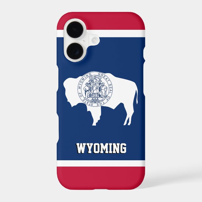 Wyoming Flag Case, Wyoming fashion / sports USA (Back)