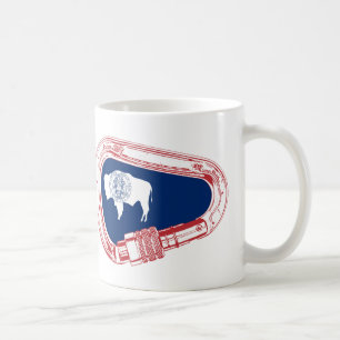 Wyoming Flag Climbing Carabiner Coffee Mug