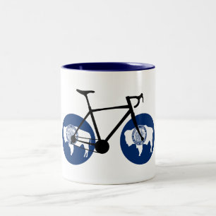 Wyoming Flag Cycling Two-Tone Coffee Mug