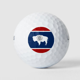 Wyoming flag golf balls