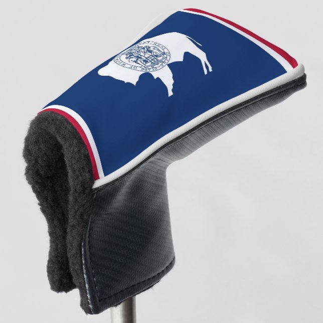 Wyoming Flag Golf Head Cover (3/4 Front)
