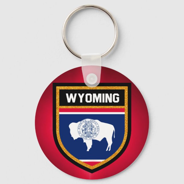 Wyoming Flag Key Ring (Front)