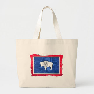 WYOMING FLAG LARGE TOTE BAG