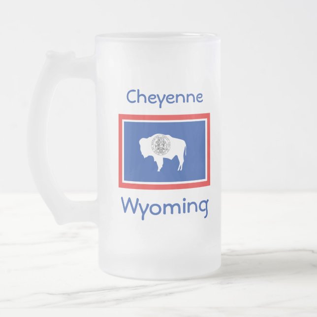 Wyoming Flag Map City Mug (Left)