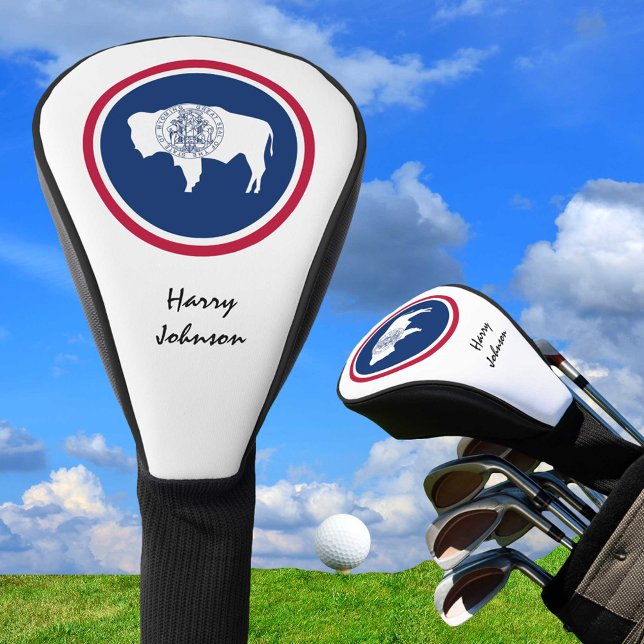 Wyoming Flag & Monogrammed Golf Clubs Covers USA (Creator Uploaded)