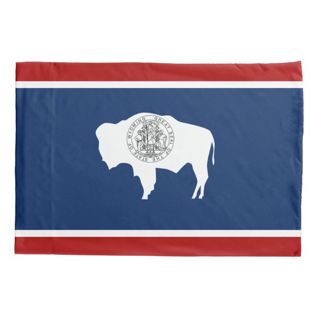 Wyoming flag pillowcase (Back)