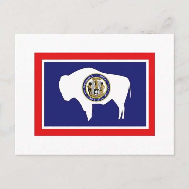 WYOMING FLAG POSTCARD (Front)