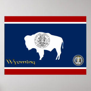 Wyoming flag poster