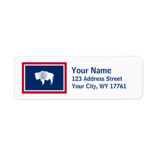 Wyoming Flag Return Address Labels