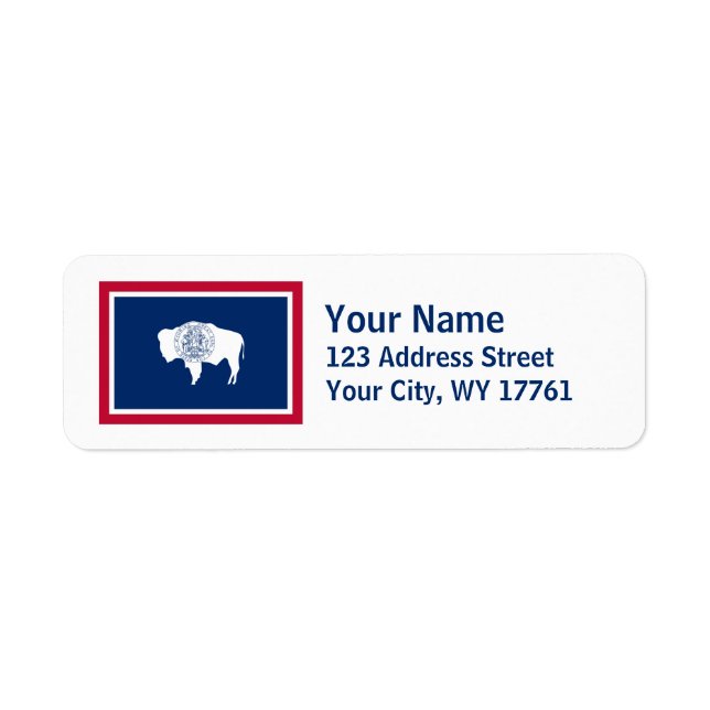 Wyoming Flag Return Address Labels (Front)