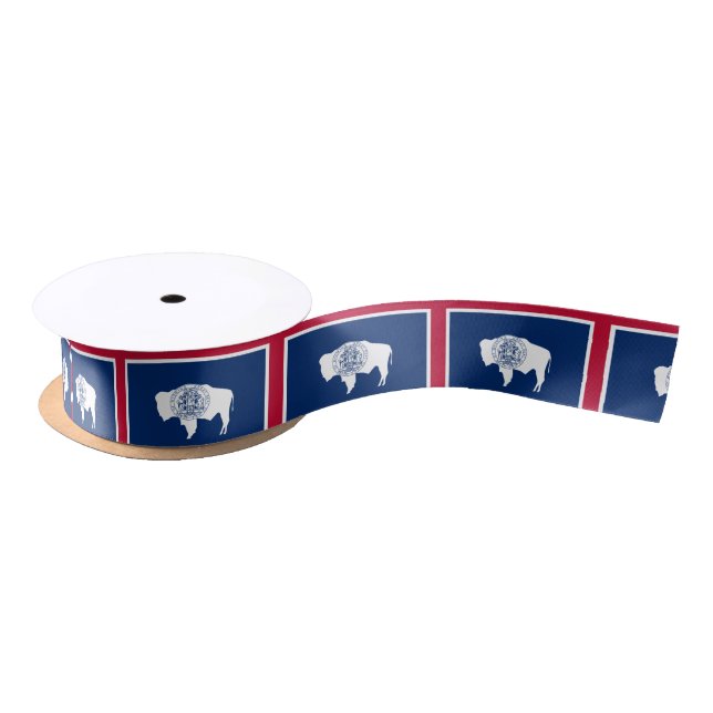 Wyoming Flag Satin Ribbon (Spool)
