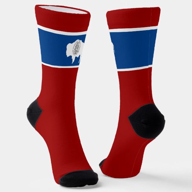 Wyoming flag socks (Angled)