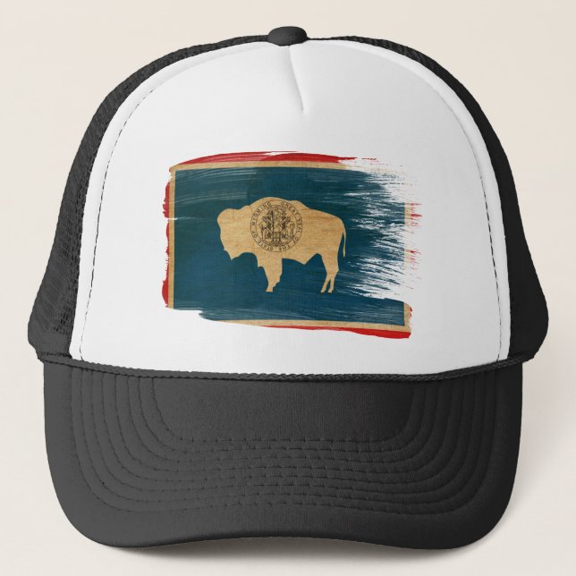 Wyoming Flag Trucker Hat (Front)