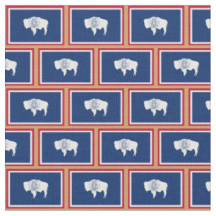 Wyoming Flag & Wyoming fashion Fabric /sports