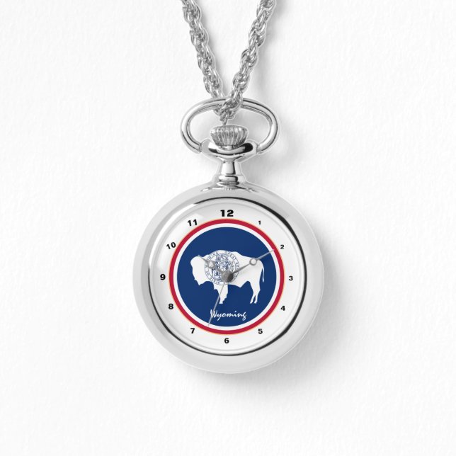 Wyoming Flag & Wyoming fashion USA /design watch (Front)