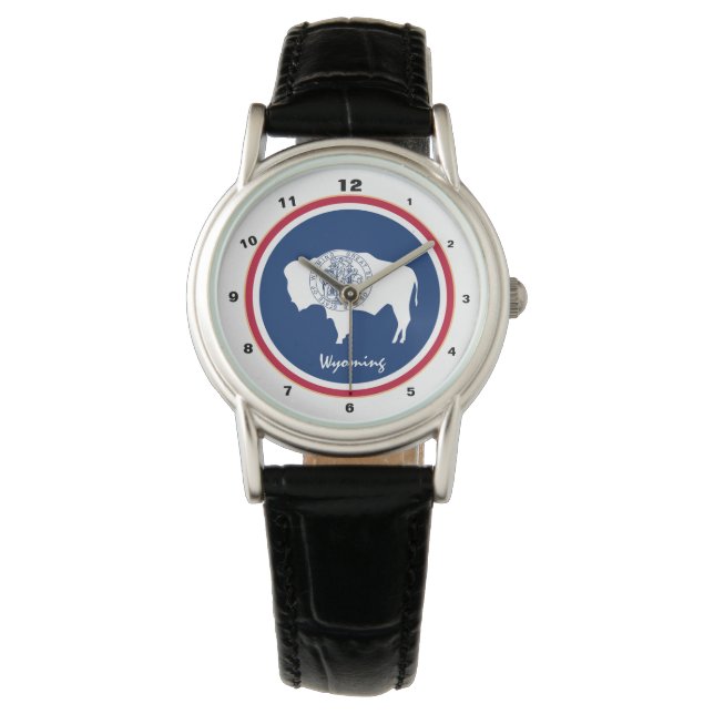 Wyoming Flag & Wyoming fashion USA /design watch (Front)
