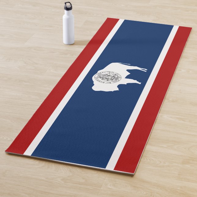 Wyoming flag yoga mat (In Situ)