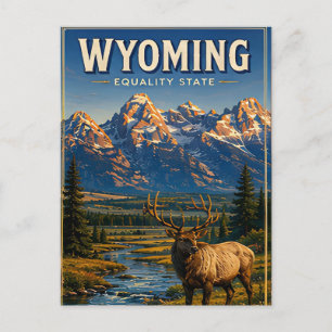 Wyoming Grand Teton Mountain Wilderness Postcard