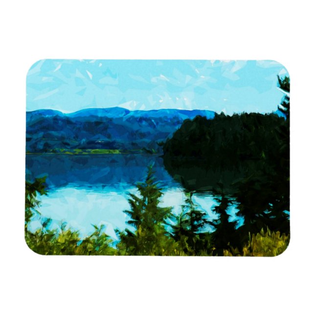 Wyoming Grand Teton Mountains Abstract Magnet (Horizontal)