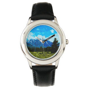 Wyoming Grand Teton Mountains Abstract Watch