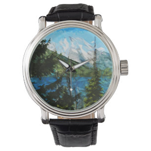 Wyoming Grand Teton Mountains Abstract Watch