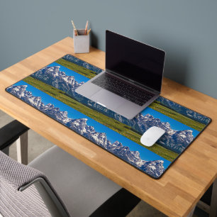 Wyoming Grand Teton Mountains - Alpine Meadow  Desk Mat